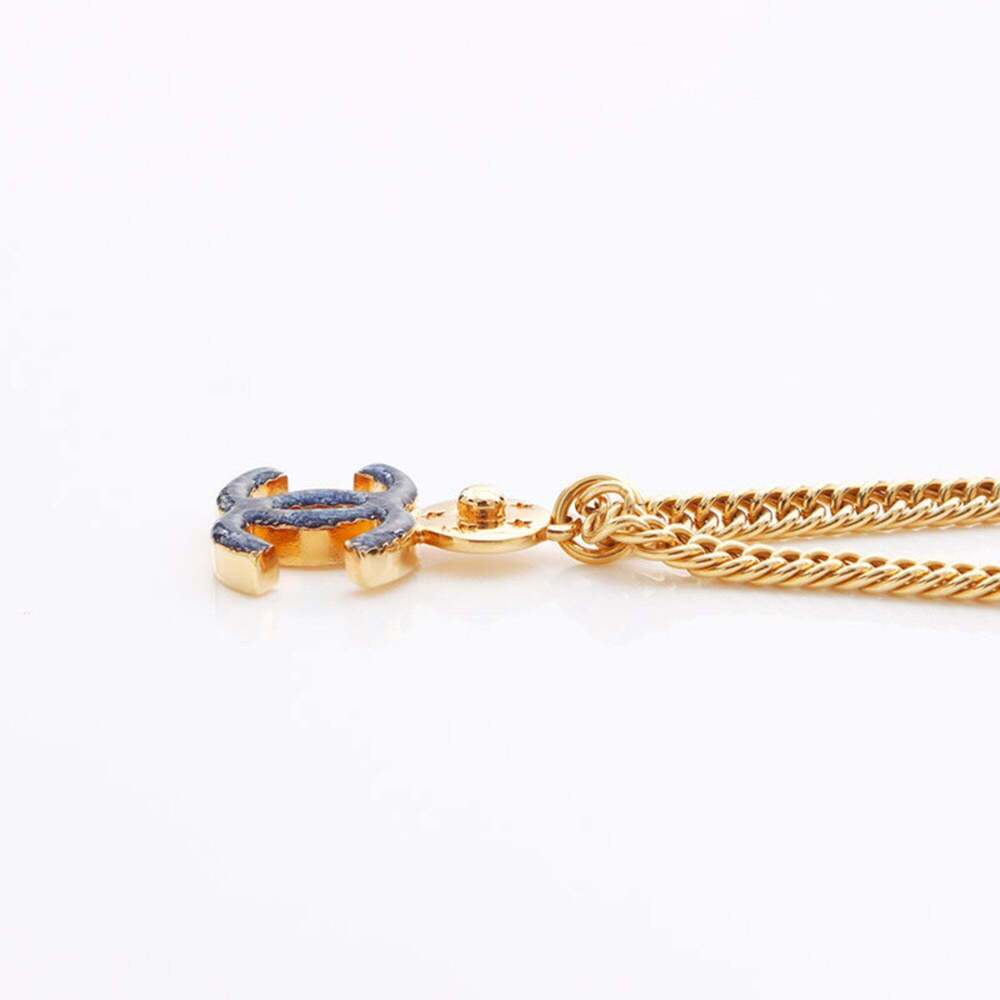 CHANEL Authentic Blue Logo Necklace - Picture 3 of 9